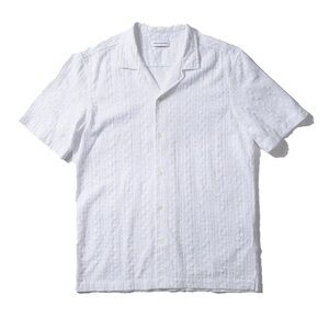 Edmmond Studios Freedom Short Sleeve Camp Collar Shirt Floral Stripe SZ XL